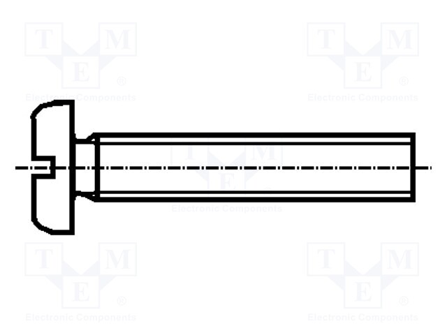 Screw; M3x16; DIN: 85A; Head: cheese head; slotted; steel; zinc