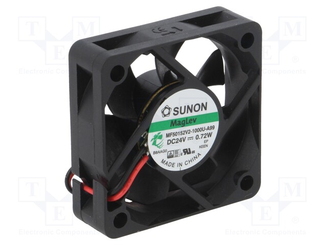 Fan: DC; axial; 24VDC; 50x50x15mm; 21.97m3/h; 29dBA; Vapo; 5000rpm