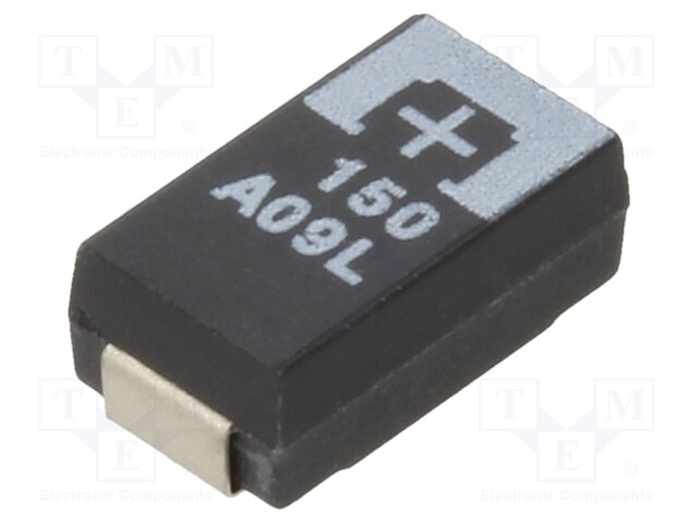 Capacitor: tantalum-polymer; 150uF; 10VDC; TPB; SMD; ±20%; 2000h