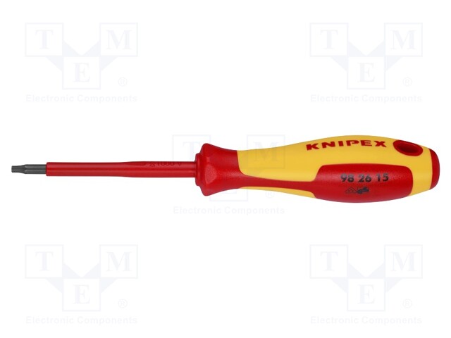 Screwdriver; insulated; Torx®; TX15; Blade length: 80mm; 1kVAC