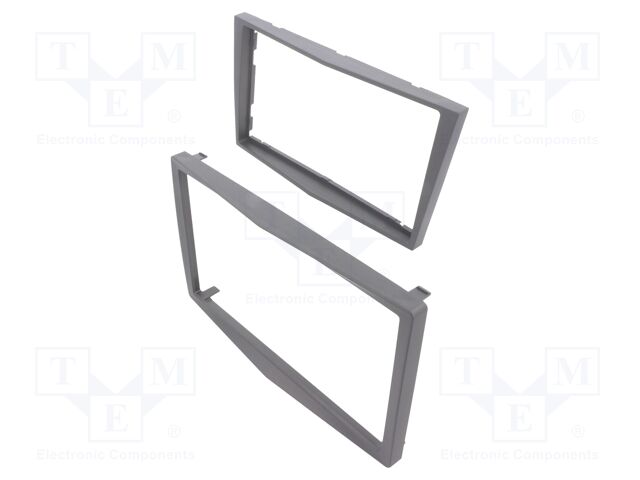 Radio frame; Opel; 2 DIN; dark grey,grey (dark)