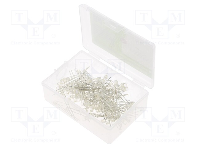 3mm; natural white; 30°; Kit: LED; 3500-4500K; plastic box; 100pcs.