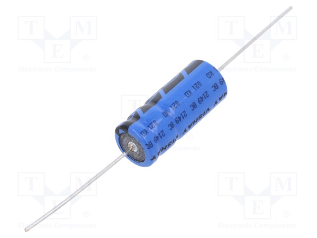 Electrolytic Capacitor, 220 µF, 63 V, 021 ASM Series, ± 20%, Axial Leaded, 2500 hours @ 85°C