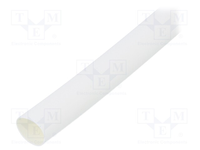 Heat shrink sleeve; thin walled; 3: 1; 6mm; L: 30m; white; -55÷135°C