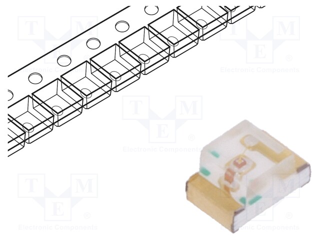 LED; SMD; 0805; yellow; 3÷8mcd; 2x1.25x1.1mm; 160°; 2.1÷2.5V; 20mA