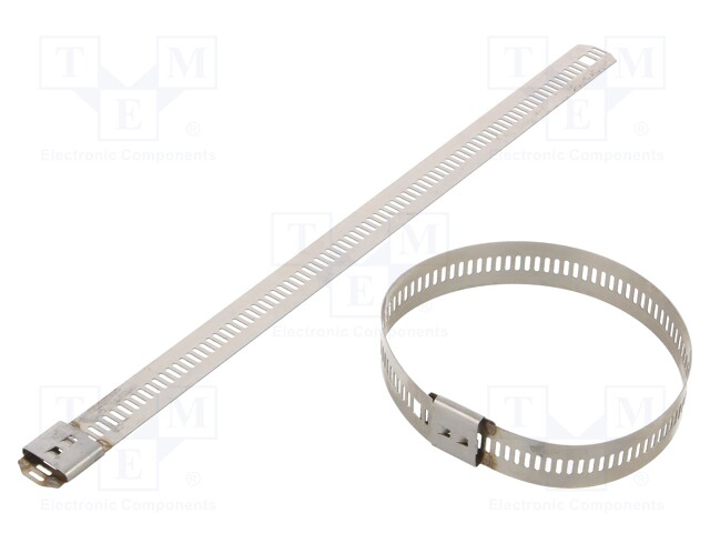 Cable tie; L: 200mm; W: 12mm; stainless steel AISI 304; 1112N