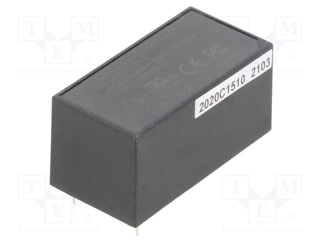 Converter: AC/DC; 6W; Uout: 15VDC; Iout: 400mA; 81%; Mounting: PCB