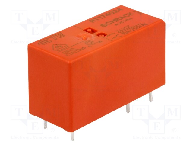 Relay: electromagnetic; SPDT; Ucoil: 24VDC; 10A/250VAC; 10A/24VDC