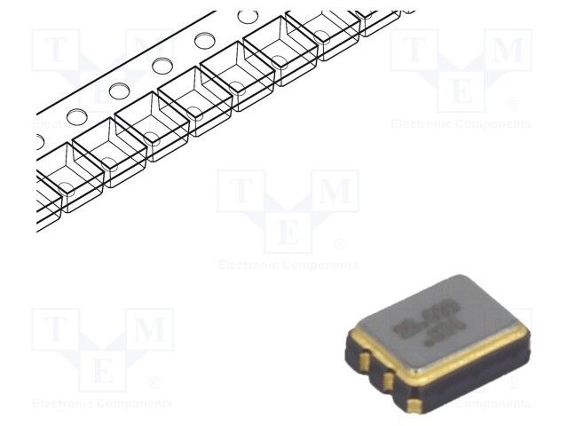 Resonator: quartz; 25MHz; 15pF; SMD; Body dim: 3.2x2.5x1.1mm; 10ms