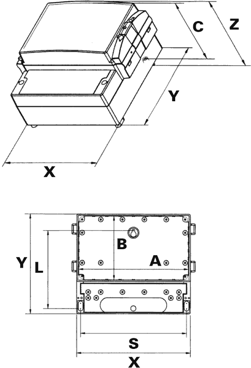 Enclosure: wall mounting; X: 166mm; Y: 160mm; Z: 89mm; CARDMASTER
