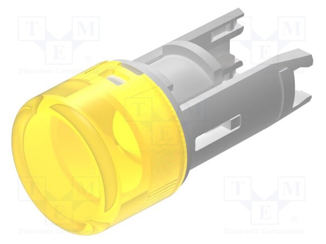 Actuator lens; 18; yellow; plastic; Ø7.5mm