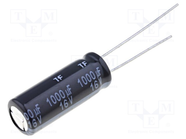 Capacitor: electrolytic; low impedance; THT; 1000uF; 16VDC; ±20%