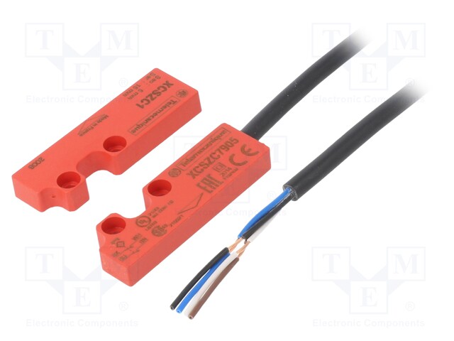 Safety switch: magnetic; Series: XCSDM Compact; Contacts: NC x2