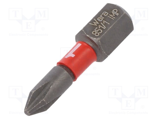 Screwdriver bit; Phillips; PH1; Overall len: 25mm