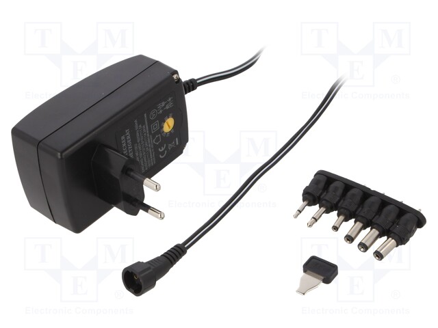 Power supply: switched-mode; universal; 1.5A; Case: plug; Plug: EU