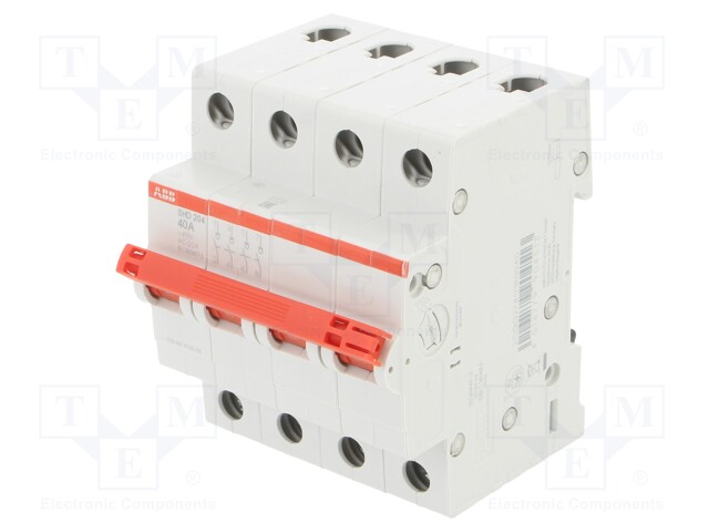 Switch-disconnector; Poles: 4; DIN; 40A; 415VAC; SHD200; IP20,IP40