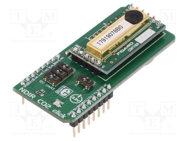 Click board; carbon-dioxide sensor; I2C,UART,analog; MC34933