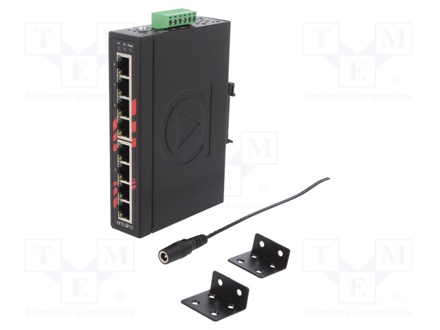 Industrial module: switch Ethernet; unmanaged; 12÷48VDC; RJ45; 5W