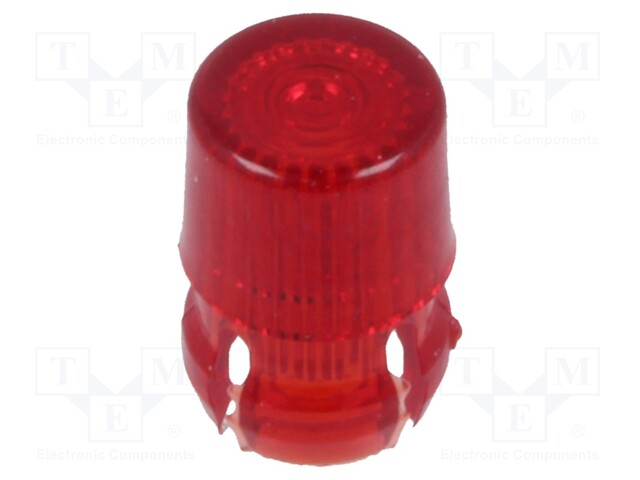 LED lens; round; red; 3mm