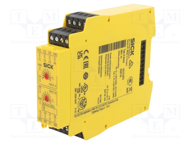 Module: safety relay; for DIN rail mounting; -25÷55°C; IP20,IP40