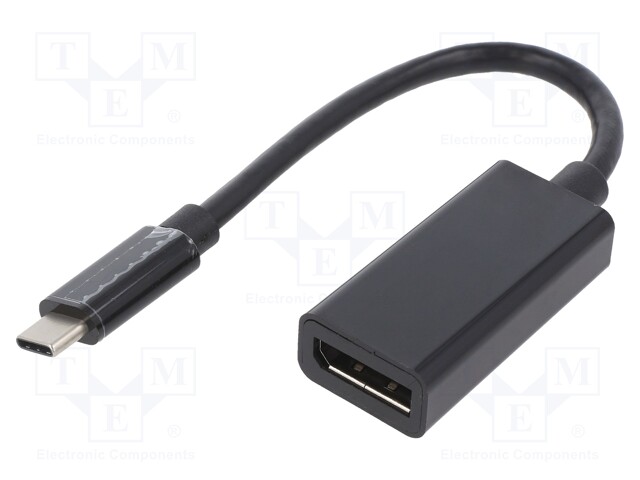 Adapter; USB 3.1; DisplayPort socket,USB C plug; 0.15m