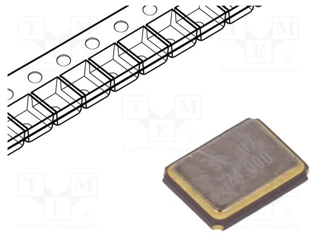 Resonator: ceramic; 24MHz; ±10ppm; 9pF; SMD; 3.2x2.5x0.7mm