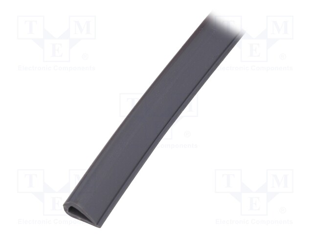 Hole and edge shield; PVC; L: 10m; grey; H: 13mm; W: 6.5mm; -30÷70°C