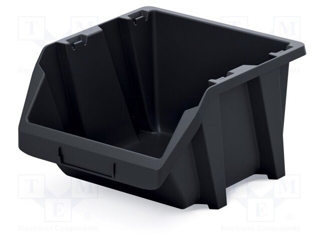 Container: cuvette; black; 238x272x160mm; KBIS28; BINEER; short