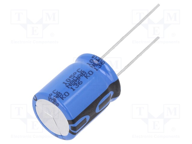 Capacitor: electrolytic; THT; 2200uF; 16VDC; Ø16x20mm; Pitch: 7.5mm