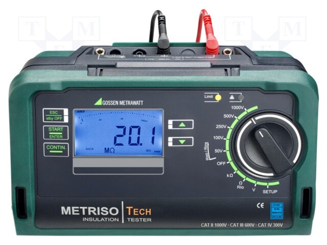 Meter: insulation resistance; LCD,bargraph; VAC: 10V÷1kV; IP52