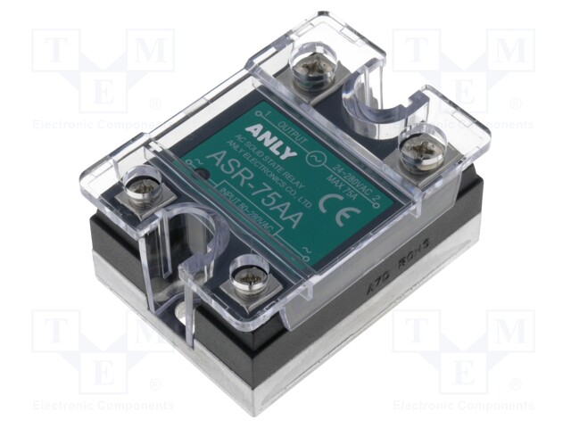 Relay: solid state; Ucntrl: 80÷280VAC; 75A; 24÷280VAC; Series: ASR