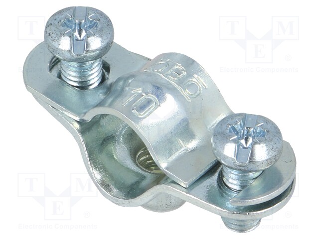 T-bolt clamp; W: 36mm; Clamping: 9÷10mm; steel; Plating: zinc