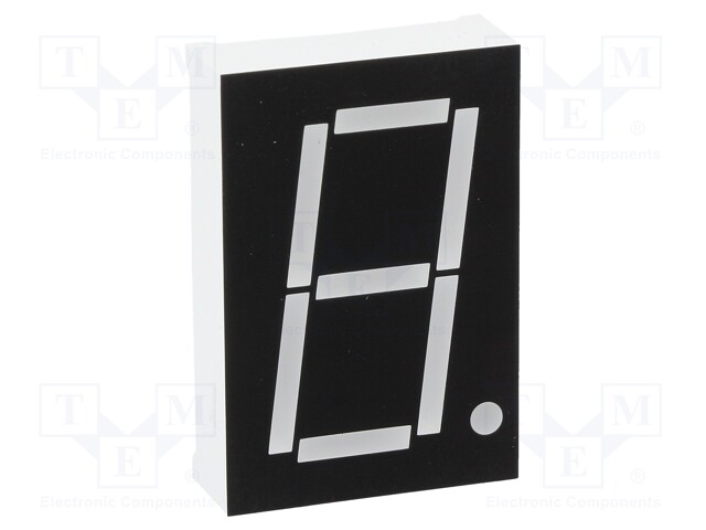 Display: LED; 7-segment; 26mm; 1"; No.char: 1; red; 50mcd; anode