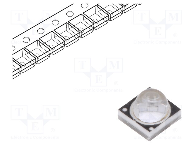 Power LED; EMITER; ultraviolet; Pmax: 3W; λd: 365-370nm; 35°; SMD