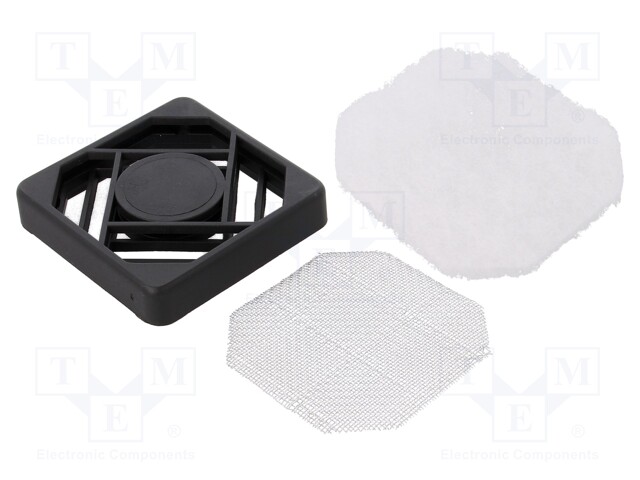 Guard; with EMI shielding,with filter; 60x60mm; Mat: plastic