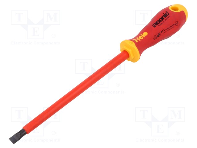 Screwdriver; insulated; slot; 8,0x1,2mm; ERGONIC®