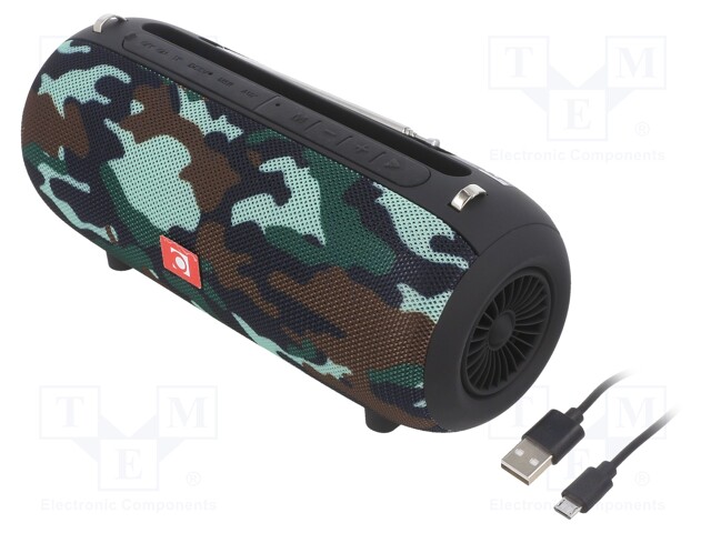 Speaker; camo; Jack 3,5mm,microSD,USB B micro; Bluetooth 5.1