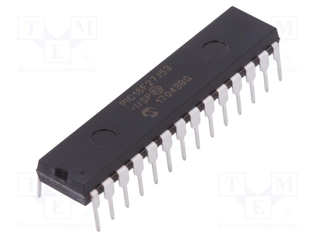 PIC microcontroller; Memory: 128kB; SRAM: 4096B; 2÷3.6VDC; THT