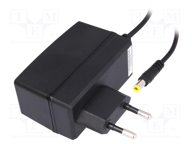 Power supply: switched-mode; 5VDC; 3A; Out: 5,5/2,1; 15W; Plug: EU