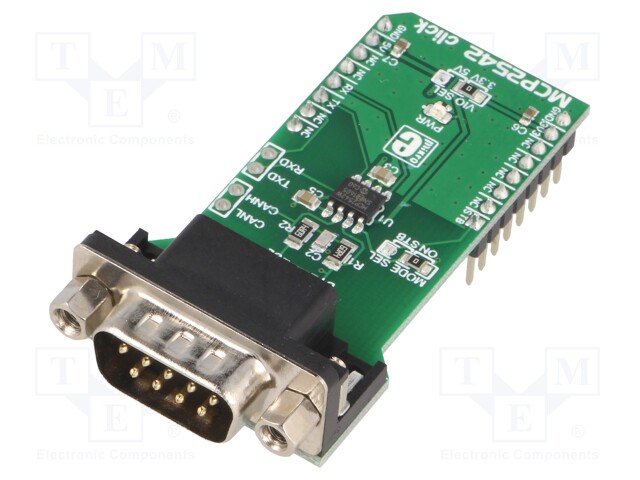 Click board; converter; CAN,UART; MCP2542; 3.3/5VDC