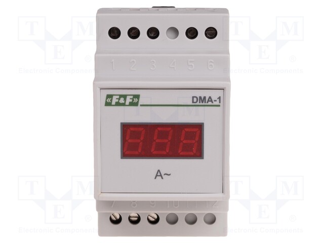 Ammeter; digital,mounting; 0÷250A; Meas.accur: ±1%; 3-digit LED