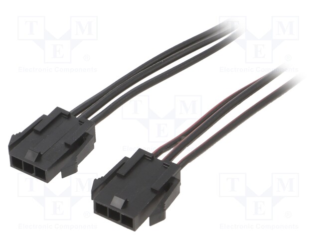 Cable; Micro-Fit 3.0; MX-43640-0300,male-male; PIN: 3; 0.6m; 4A