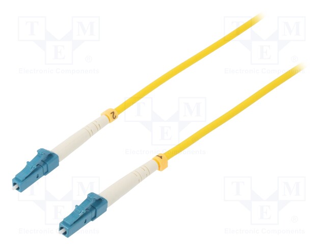 Fiber patch cord; both sides,LC/UPC; 2m; LSZH; yellow