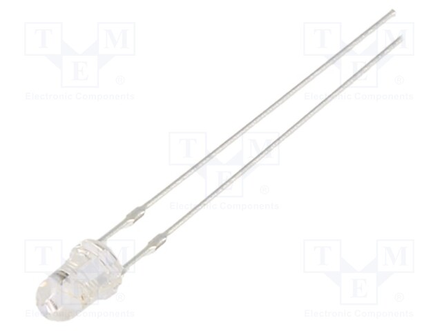 LED; 3mm; yellow; 4200÷5800mcd; 30°; 2.5÷5V; 20mA; Lens: transparent