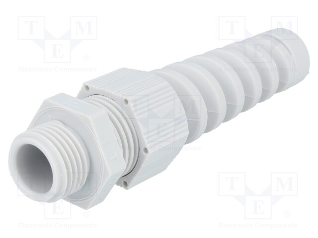 Cable gland; with strain relief; M16; IP68; Mat: polyamide; grey