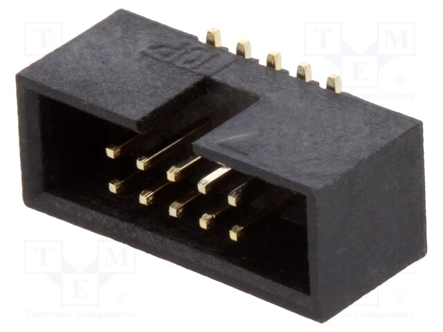 Socket; IDC; male; PIN: 10; vertical; SMT; 1.27mm; Layout: 2x5