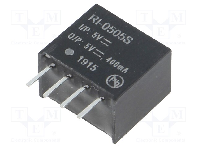 Converter: DC/DC; 2W; Uin: 4.5÷5.5V; Uout: 5VDC; Iout: 400mA; SIP4