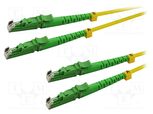 Fiber patch cord; OS2; both sides,LSH/APC; 5m; LSZH; yellow