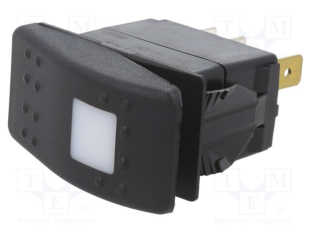 ROCKER; DPST; Pos: 2; OFF-ON; 20A/14VDC; black; IP56; LED; Body: black