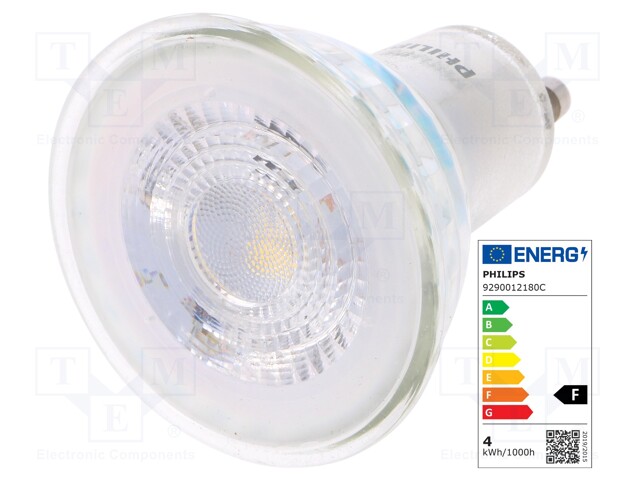 LED lamp; neutral white; GU10; 230VAC; 275lm; 3.5W; 36°; 4000K